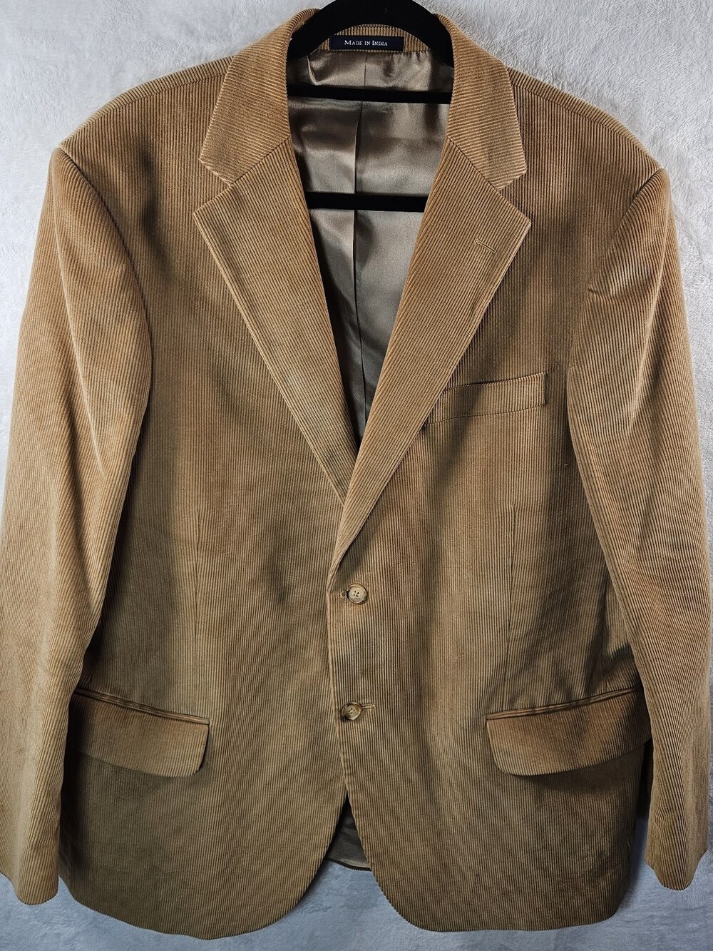 Lands End Brown Corduroy Blazer Mens 44R Sport Coat Jacket Grandpa Professor